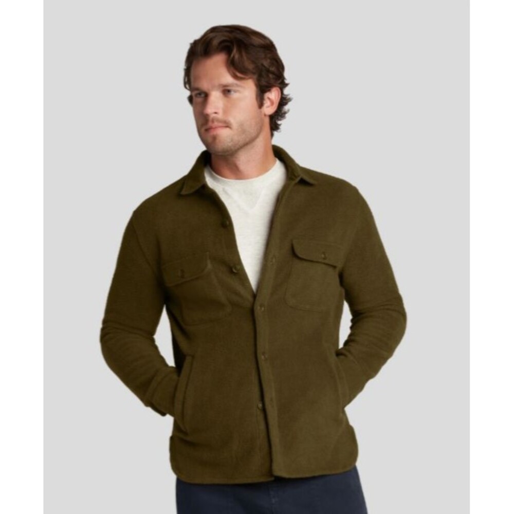 Grayers Men’s NWT Micro Fleece Shirt Jacket Shacket size XL Olive Cotton Blend